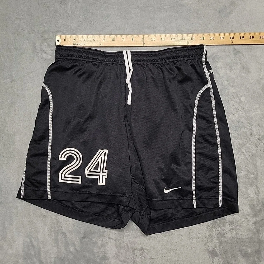 Nike Soccer Shorts Men Large Black Dri-Fit Athletic Gym Training Running Retro